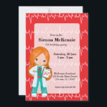Invitation Kids Doctor<br><div class="desc">Available in different products. Did you know that you can transfer this design to any products that you want by yourself. If you don't know how,  please check my post to see to how to do: bit.ly/transferdesign - Copyright clipart ©Mujka & background paper ©DGexpress</div>