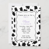 Invitation Kid's Gothic Cat Birthday Party (Devant)