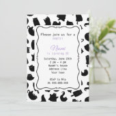 Invitation Kid's Gothic Cat Birthday Party (Debout devant)