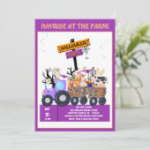 Invitation Kids Hayride Farm Halloween Tracteur (Debout devant)