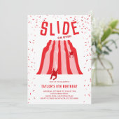 Invitation Kids Indoor Playground Red Birthday Party (Debout devant)