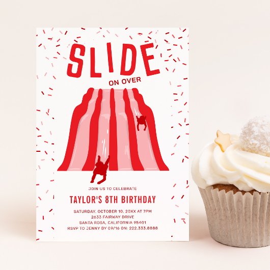 Invitation Kids Indoor Playground Red Birthday Party