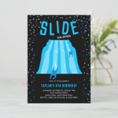 Invitation Kids Indoor Slide Playground Birthday Party (Debout devant)