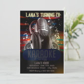 Invitation Kid's Karaoke Birthday Custom (Debout devant)