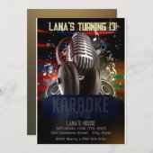 Invitation Kid's Karaoke Birthday Custom (Devant / Derrière)