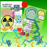Invitation Kids Mad Scientifique Laboratoire scientifique Ann<br><div class="desc">Les enfants qui aiment la science, les laboratoires, les expériences, les tubes à essai et les fêtes d'anniversaire adoreront cette invitation d'anniversaire de scientifique fou comme début de leur fête d'anniversaire de thème scientifique ! Comprend un garçon scientifique sur le dos en blouse de laboratoire blanc, microscope, tubes d'essai, beakers,...</div>