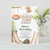 Invitation Kids Obstacle Course Party Invite (Debout devant)