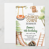Invitation Kids Obstacle Course Party Invite (Devant / Derrière)