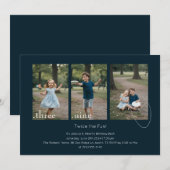 Invitation Kids Photo Collage Sibling Joint Birthday Party (Devant / Derrière)