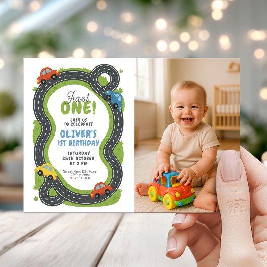 Invitation Kids Race Car Birthday Party