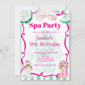 Invitation Kids Spa Party Birthday (Devant)