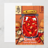 Invitation Kimchi - goût de la corée (Devant / Derrière)