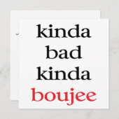 Invitation Kinda Bad Kinda Boujee (Devant / Derrière)