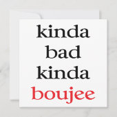 Invitation Kinda Bad Kinda Boujee (Devant)