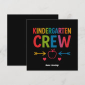 Invitation Kinder Crew Funny Kindergarten Fun Retour À L'Écol (Devant / Derrière)