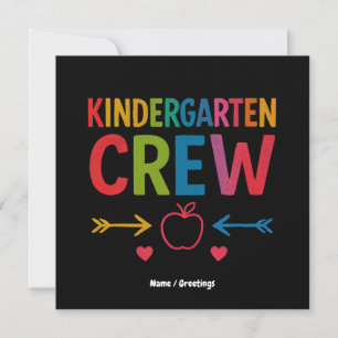 Invitation Kinder Crew Funny Kindergarten Fun Retour À L'Écol