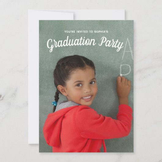 Invitation Kinder Photo Graduation Party (Devant)