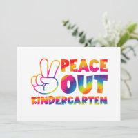 Kindergarten Tie Dye Dernier Jour D'École Peace Ou