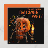 Invitation Kine de Halloween (Devant / Derrière)