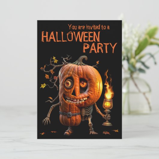 Invitation Kine de Halloween (Debout devant)