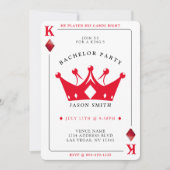 Invitation King of Diamonds Casino Poker Card Bachelor Party (Devant)