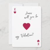 Invitation King of my Heart Valentines Card Be My Valentine (Devant)