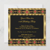 Invitation King Prince Royal Gold Red Crown fête d'anniversai (Dos)