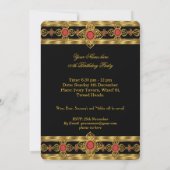 Invitation King Prince Royal Gold Red Crown fête d'anniversai (Dos)