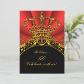 Invitation King Regal Red Queen Gold Royal Anniversaire (Debout devant)