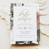 Invitation KINSLEY Boho Terracotta Baby shower Tropical Palm