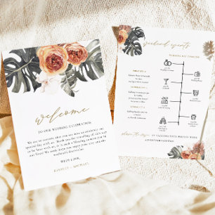 Invitation KINSLEY Boho Terracotta Mariage tropical