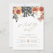 Invitation KINSLEY Boho Terracotta Nous avons noué le nœud Fa (Devant)