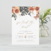 Invitation KINSLEY Boho Terracotta Nous avons noué le nœud Fa (Debout devant)