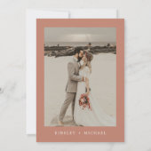 Invitation KINSLEY Boho Terracotta Nous avons noué le nœud Ma (Dos)