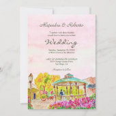 Invitation Kiosque aquarelle avec Florals Vieux-Mexique Maria (Devant)