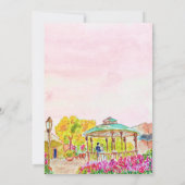 Invitation Kiosque aquarelle avec Florals Vieux-Mexique Maria (Dos)