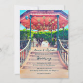 Invitation Kiosque Colorée Mexicaine Ville Peinture Mariage (Devant)