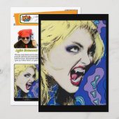 Invitation ‘Kiss Hard’ Painting on a Small-Scale Print  (Devant / Derrière)