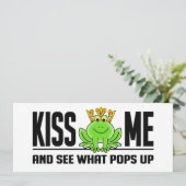 Invitation KISS ME Frog invitation, personnalisable (Debout devant)