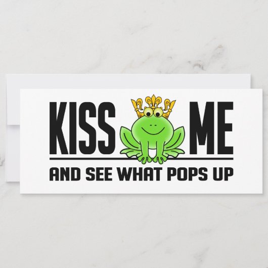 Invitation KISS ME Frog invitation, personnalisable (Devant)
