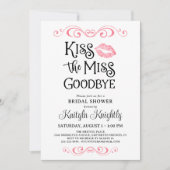 Invitation Kiss The Miss Goodbye Fête des mariées (Devant)