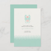 Invitation Kissing Seahorses Summer Beach Mariage Réception (Devant / Derrière)