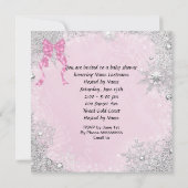 Invitation Kit bébé Shower Fille Rose Chaton Afro-Américain (Dos)