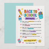 Invitation Kit de bénédiction de rentrée scolaire (Devant / Derrière)