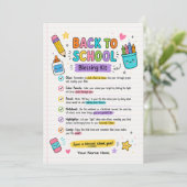 Invitation Kit de bénédiction de rentrée scolaire (Debout devant)