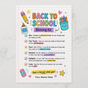 Invitation Kit de bénédiction de rentrée scolaire