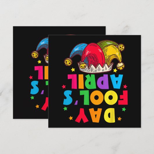 Invitation Kit de blagues drôles pour le 1er avril (Devant / Derrière)