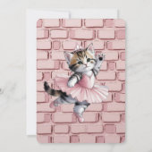 Invitation Kit de fête d'anniversaire pour fille avec chaton  (Dos)
