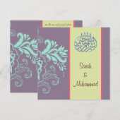 Invitation kitab islamique élégant (Devant / Derrière)