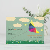 Invitation Kite Flying -Invitations Anniversaires de enfants  (Debout devant)
